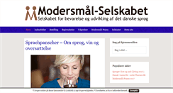 Desktop Screenshot of modersmaalselskabet.dk